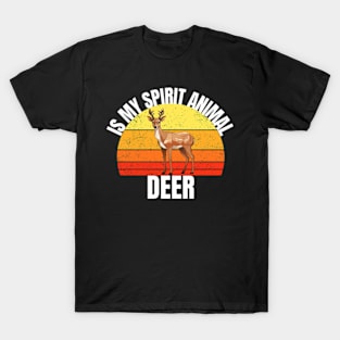 Deer Is My Spirit Animal Cute For Women, Girls T-Shirt